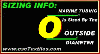 SIZING INFO ~ CSC ~  Marine Fittings Are Sized based On The Tubing's OUTSIDE DIAMETER, unlike the awning industry.